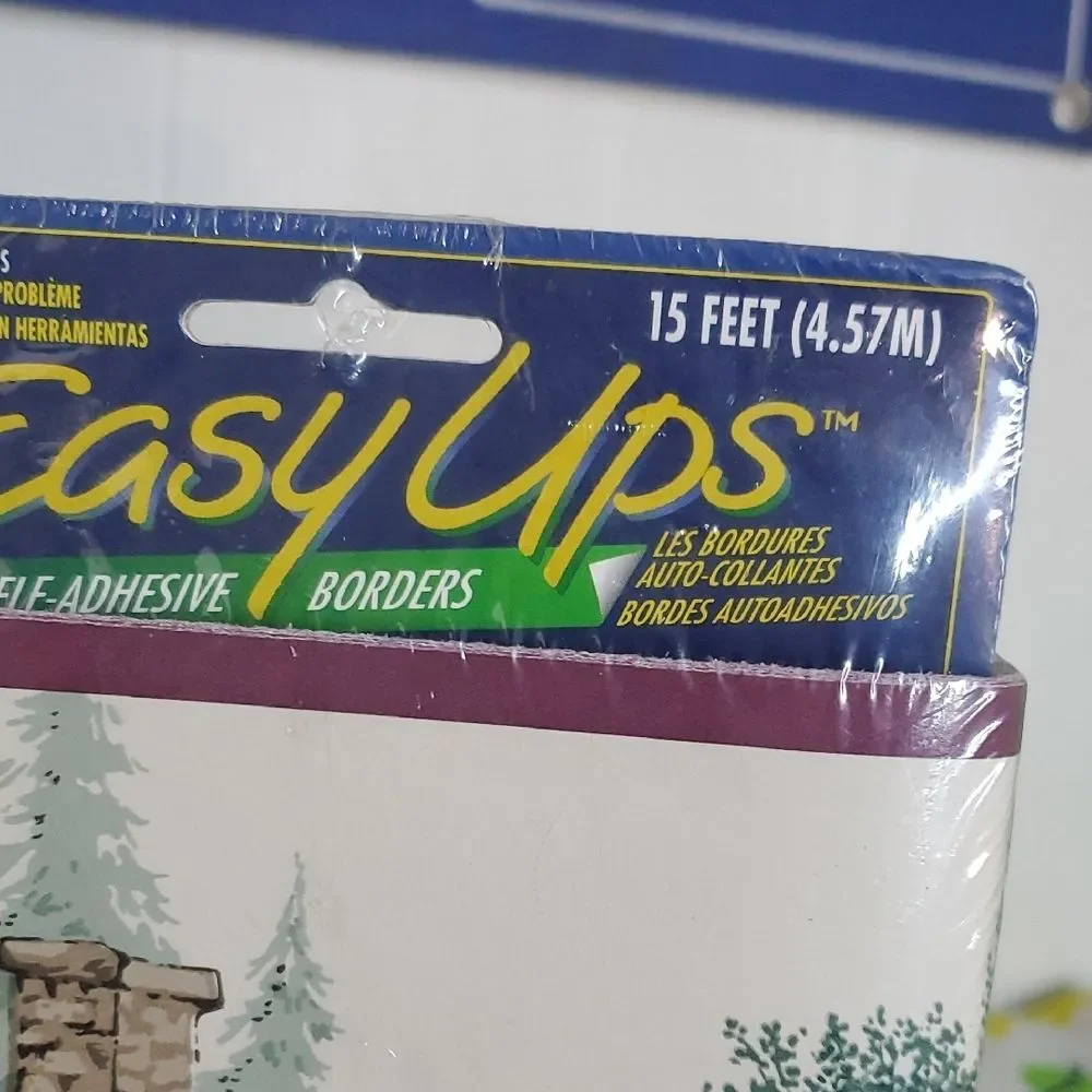 Villager Easy Ups Self Adhesive Wallpaper Border Wooded Cabin 15 Feet